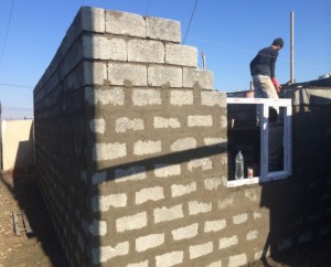 Laying bricks