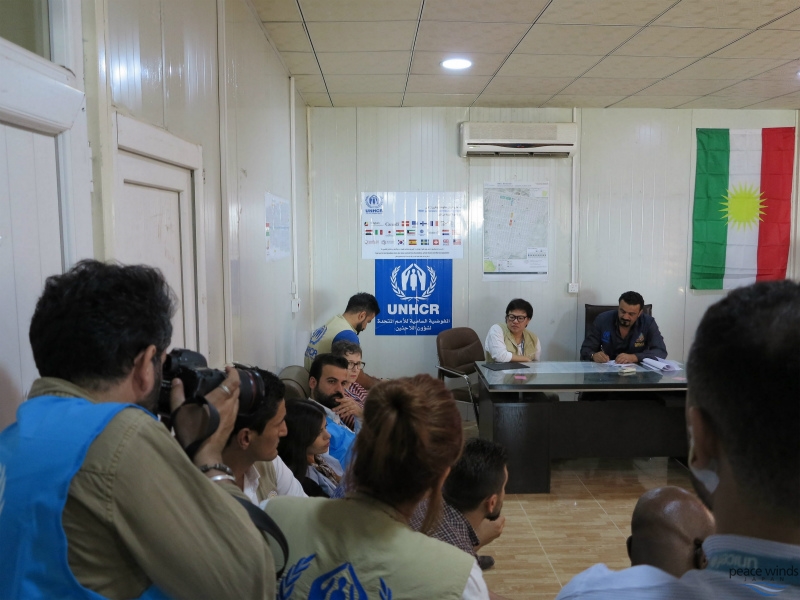Coordination meetings are held every morning in Bardarash Camp attended by all support actors.