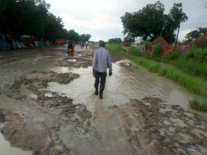 Muddy Road After a Heavy Rainfall 